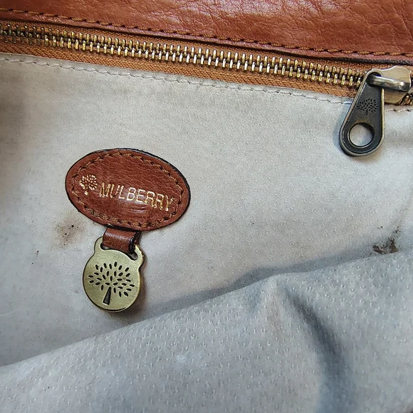 VINTAGE Mulberry Briefcase Leather Portfolio Travel Bag Messenger AUTHENTIC - Picture 3 of 15